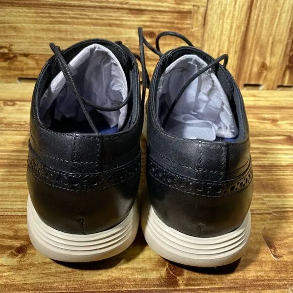 Cole Haan Men’s Size 9.5 Grand.OS Tour Black Leather Wing Oxford Dress Shoes