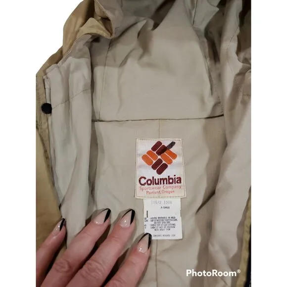 Columbia | Vintage Tan Cinched Shooting Jacket | Size  XL