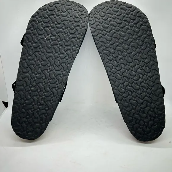 Comfortfusse CARLEN Boho Women's Black Slip-On Black Leather Clogs SZ 39 8-8.5