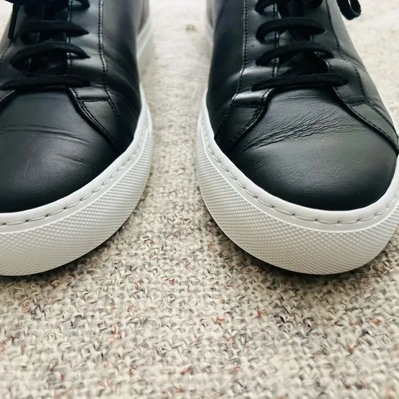 Common Projects Black Sneakers Minimalist Design - Size 11