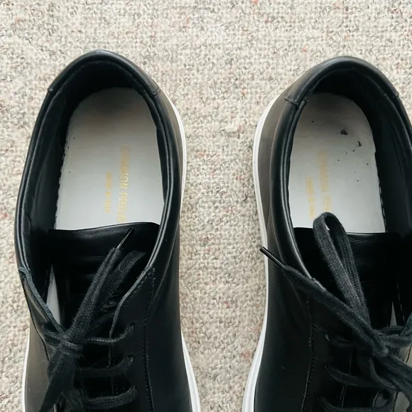 Common Projects Black Sneakers Minimalist Design - Size 11