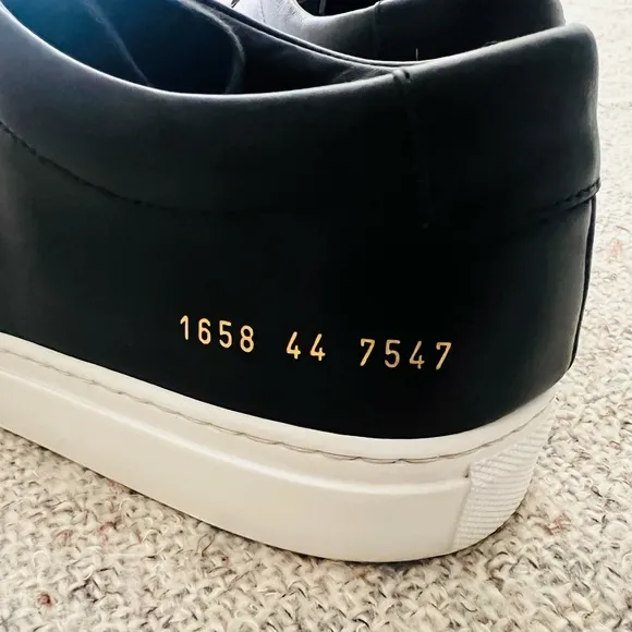 Common Projects Black Sneakers Minimalist Design - Size 11