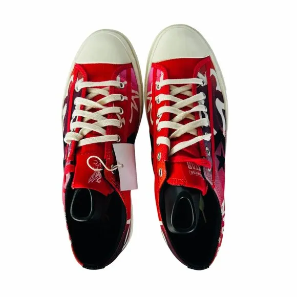 🤩Converse 10.5 Womens Shoes x Liverpool FC Star Player 76 OX Red Beige A07257C