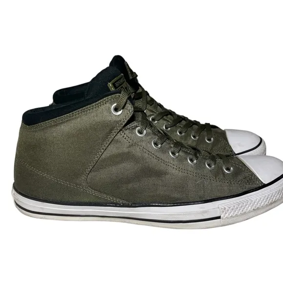 Converse All Star Cordura Brand Fabric Green Me Shoes Bootie Sz 12