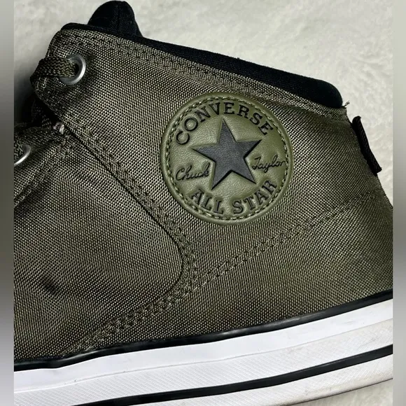 Converse All Star Cordura Brand Fabric Green Me Shoes Bootie Sz 12