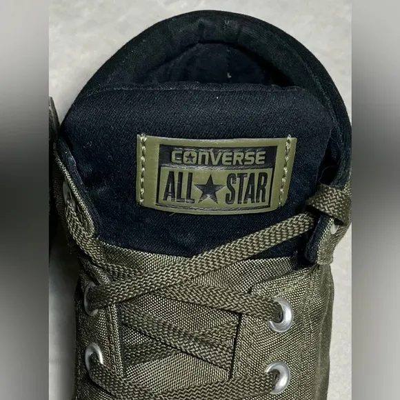 Converse All Star Cordura Brand Fabric Green Me Shoes Bootie Sz 12