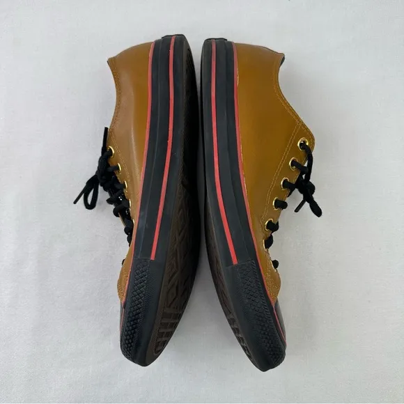 Converse All Stars Men's Brown and Black Leather Low Top Sneakers 8.5