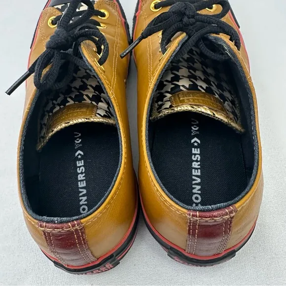Converse All Stars Men's Brown and Black Leather Low Top Sneakers 8.5