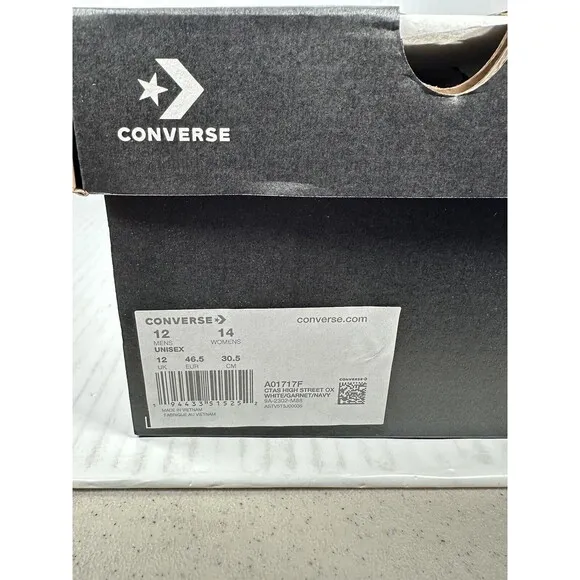 Converse Chuck Taylor All Star High Street Ox White Sneaker Shoe Men’s Size 12