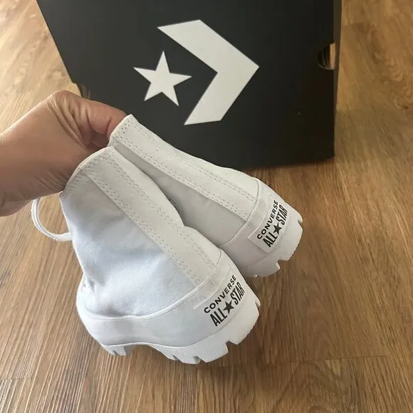 CONVERSE Chuck Taylor All Star Lugged High Top white platform shoes sneakers sz8