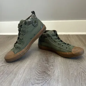 Converse Chuck Taylor All Star Street Mens 10 Shoes Mid Green Camo Sneakers READ