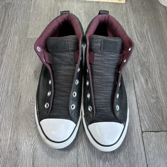 Converse Chuck Taylor All Star Street Mid Mens Size 11 Black Leather Shoes
