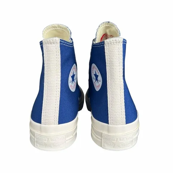 🖤Converse Chuck Taylor Hi Women Shoes Sz 5 Comme des Garcons PLAY Blue 171846C