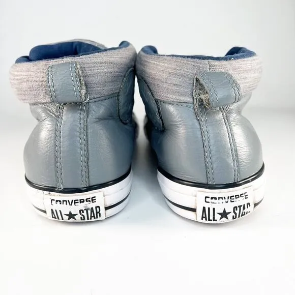Converse Chuck Taylor Street Mid Leather Sneakers Shoes Grey Men 11