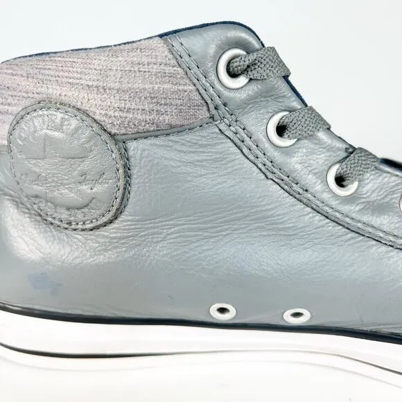 Converse Chuck Taylor Street Mid Leather Sneakers Shoes Grey Men 11
