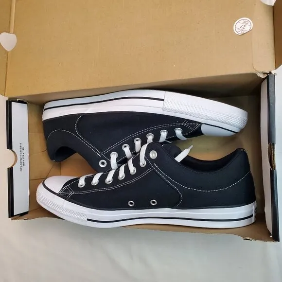 CONVERSE CTAS HIGH STREET OX Low Top Black White A01718F Mens Sz 13 Womens Sz 15