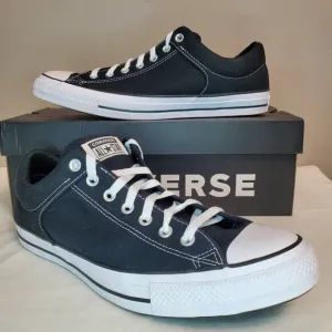 CONVERSE CTAS HIGH STREET OX Low Top Black White A01718F Mens Sz 13 Womens Sz 15