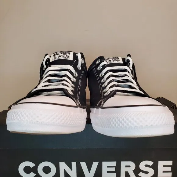 CONVERSE CTAS HIGH STREET OX Low Top Black White A01718F Mens Sz 13 Womens Sz 15