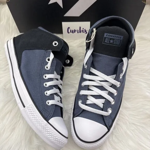 Converse CTAS Malden Street Mid Size Men's 9- W 11 Blue Black Shoes A11650C New