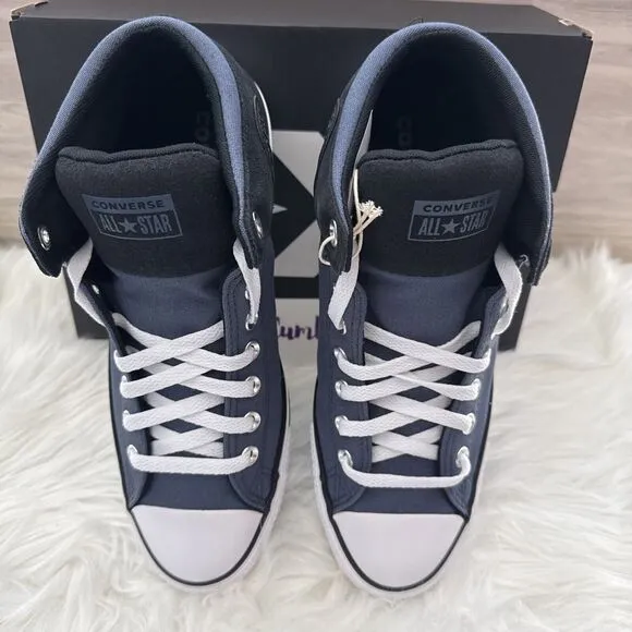 Converse CTAS Malden Street Mid Size Men's 9- W 11 Blue Black Shoes A11650C New