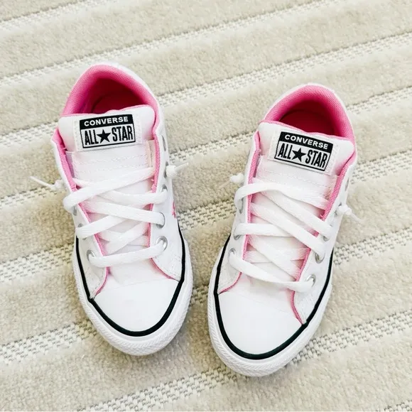 Converse ctas street ox bloom White Sneakers with Colorful Floral design