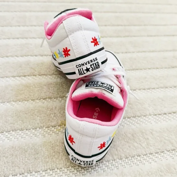 Converse ctas street ox bloom White Sneakers with Colorful Floral design