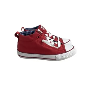 Converse Kids Boy Claret Red All Star Street Mid Top Shoes Sz 13