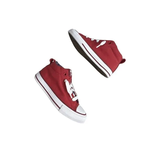 Converse Kids Boy Claret Red All Star Street Mid Top Shoes Sz 13