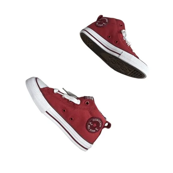 Converse Kids Boy Claret Red All Star Street Mid Top Shoes Sz 13