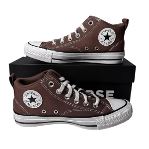 Converse Malden Street mid brown boys shoes 5.5