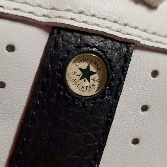 Converse Match Up OX Mens 12 White Black‎ Leather Vintage 90s Skateboard Shoes