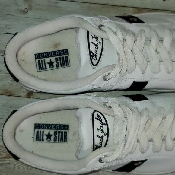 Converse Match Up OX Mens 12 White Black‎ Leather Vintage 90s Skateboard Shoes