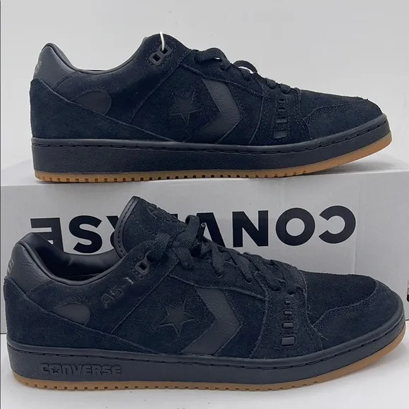 Converse Men's Black Sneakers A09244CAS-1 PRO OXBLACK/BLACK/GUM