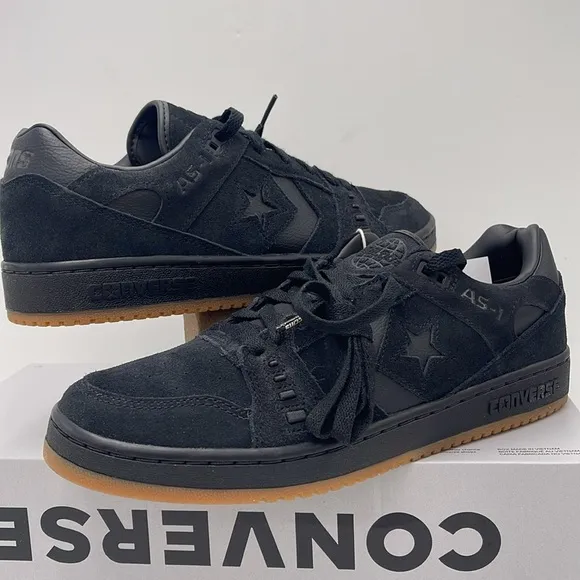 Converse Men's Black Sneakers A09244CAS-1 PRO OXBLACK/BLACK/GUM