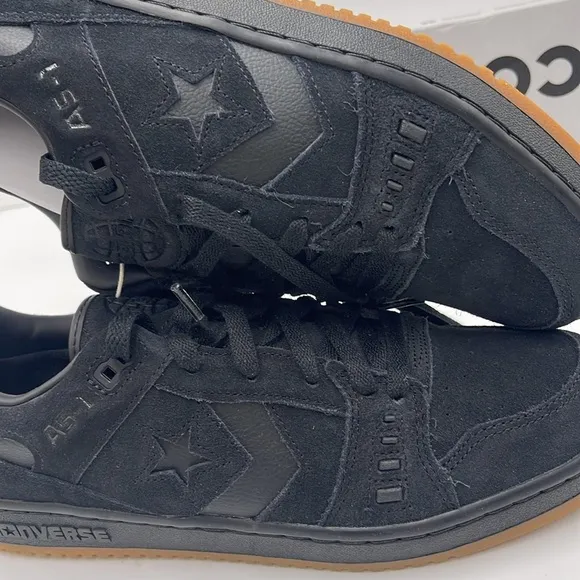 Converse Men's Black Sneakers A09244CAS-1 PRO OXBLACK/BLACK/GUM
