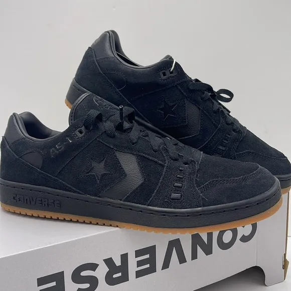 Converse Men's Black Sneakers A09244CAS-1 PRO OXBLACK/BLACK/GUM