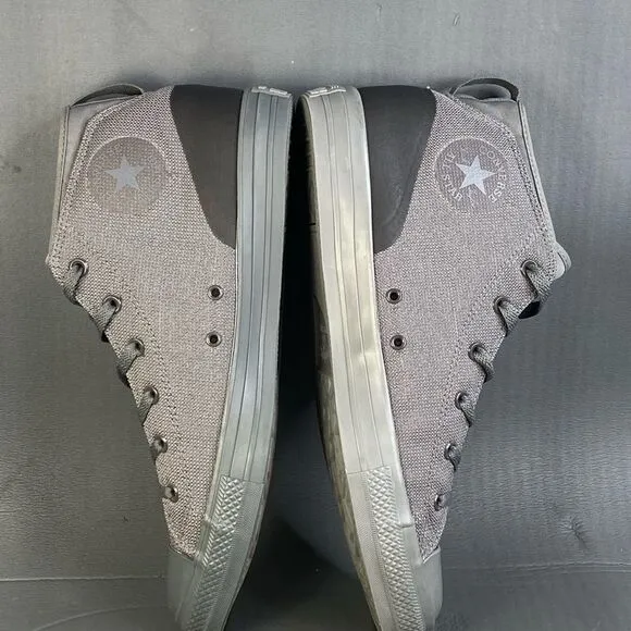 Converse Men's Chuck Taylor All Star Gray Syde Street Mid Canvas Shoes Size 13