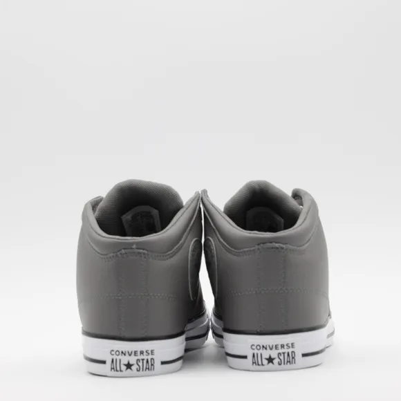 Converse Men's Chuck Taylor All Star High Street Faux Leather Shoes Gray Size 10