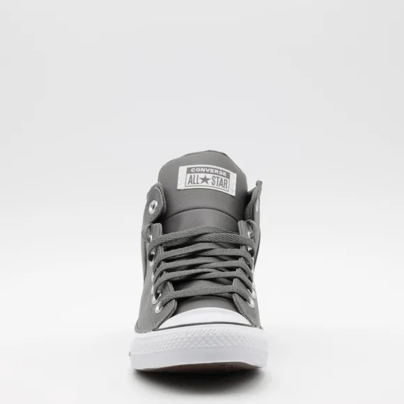 Converse Men's Chuck Taylor All Star High Street Faux Leather Shoes Gray Size 10