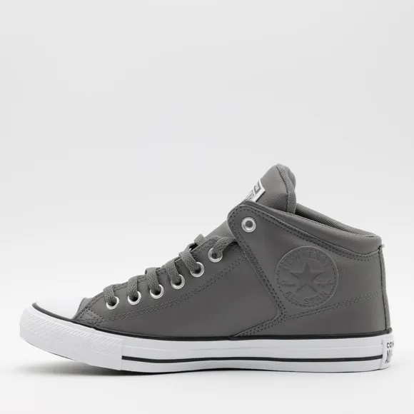 Converse Men's Chuck Taylor All Star High Street Faux Leather Shoes Gray Size 10