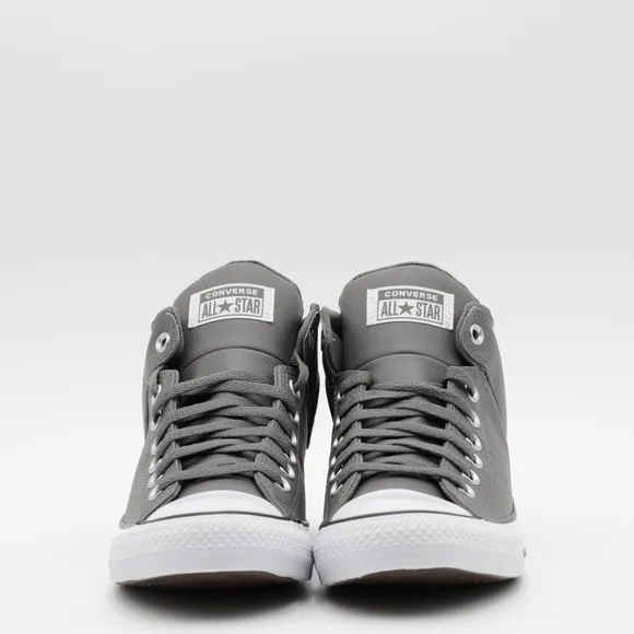 Converse Men's Chuck Taylor All Star High Street Faux Leather Shoes Gray Size 10