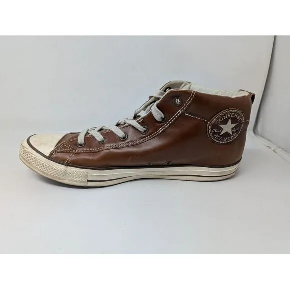 Converse Men's Size‎ 12 Brown Leather All-Star Street 136420C  Mid Top Shoes VTG