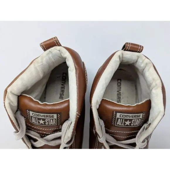 Converse Men's Size‎ 12 Brown Leather All-Star Street 136420C  Mid Top Shoes VTG