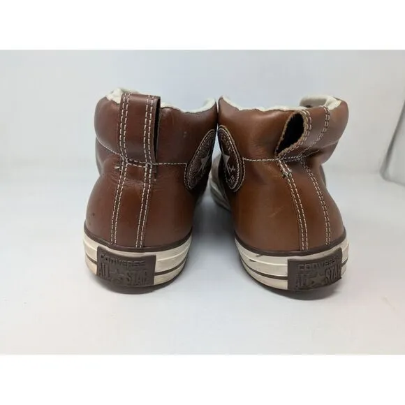 Converse Men's Size‎ 12 Brown Leather All-Star Street 136420C  Mid Top Shoes VTG