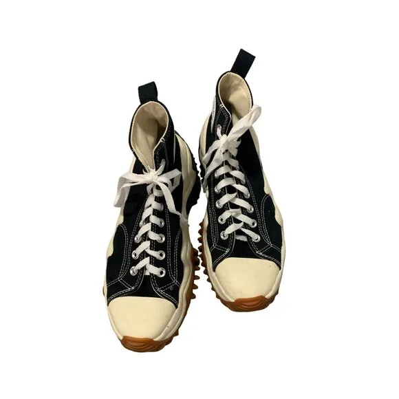 Converse Mens Size 8.5 Black White Run Star Motion Shoes Sneakers Platform Hi To