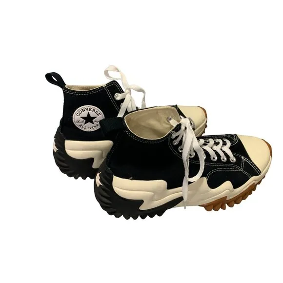 Converse Mens Size 8.5 Black White Run Star Motion Shoes Sneakers Platform Hi To