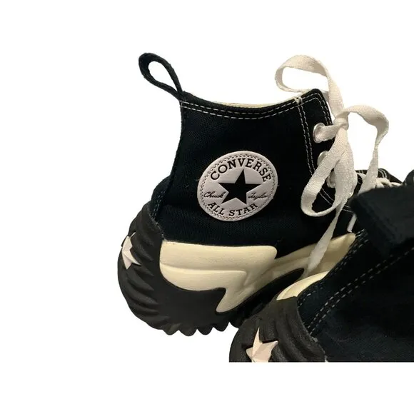 Converse Mens Size 8.5 Black White Run Star Motion Shoes Sneakers Platform Hi To