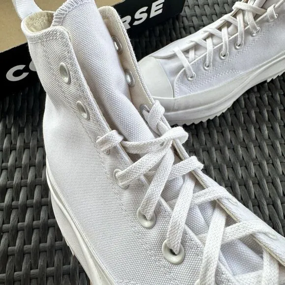 Converse Run Star Hike High Men's Shoes Triple White 170777C Size 9.5