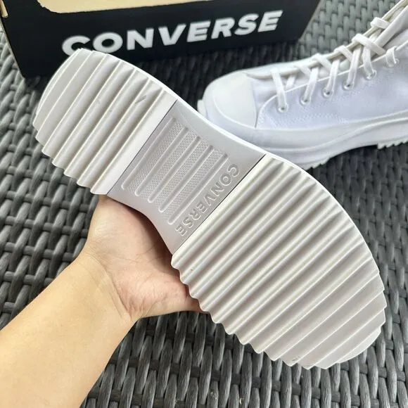 Converse Run Star Hike High Men's Shoes Triple White 170777C Size 9.5
