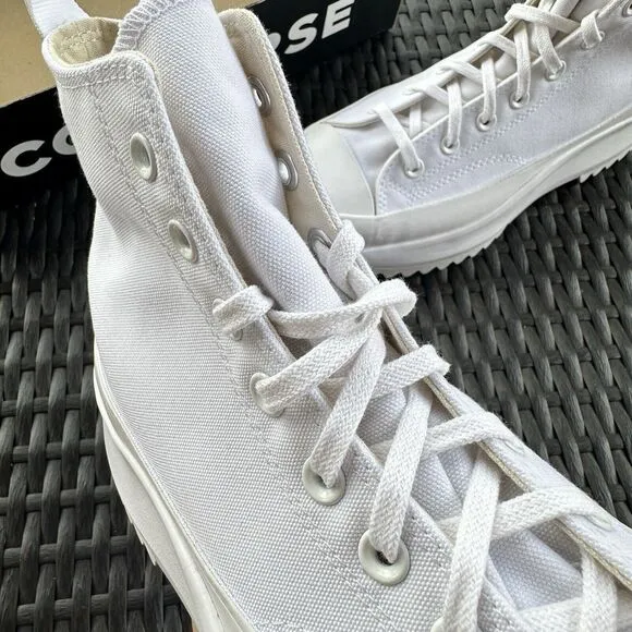 Converse Run Star Hike High Men's Shoes Triple White 170777C Size 9.5